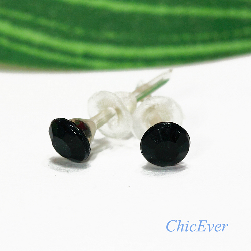 20x Mini-Ohrstecker 8327 - schwarz - zum Schließen ins Bild klicken